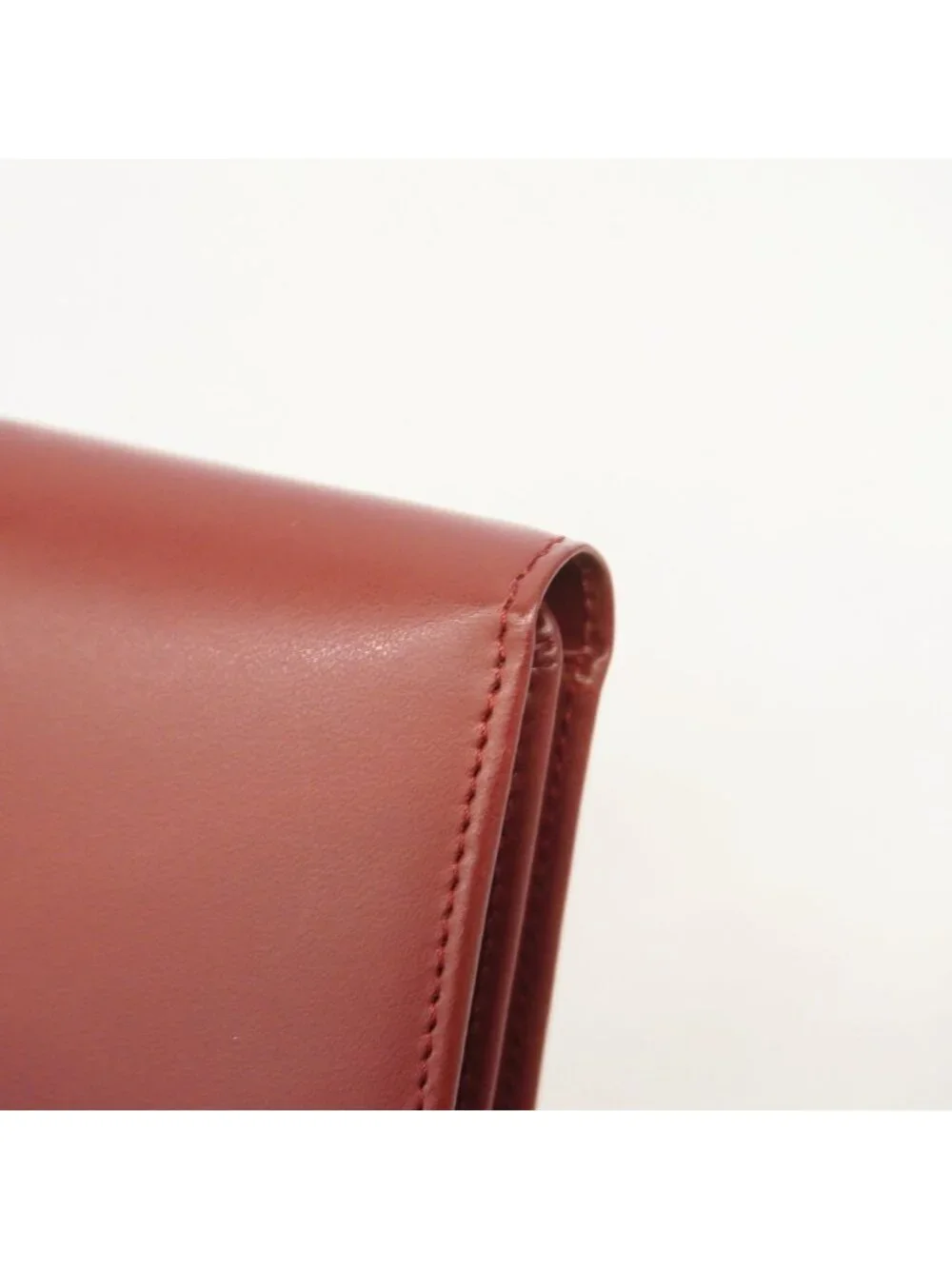 Cartier Trifold Wallet Must Leather Bordeaux Gold